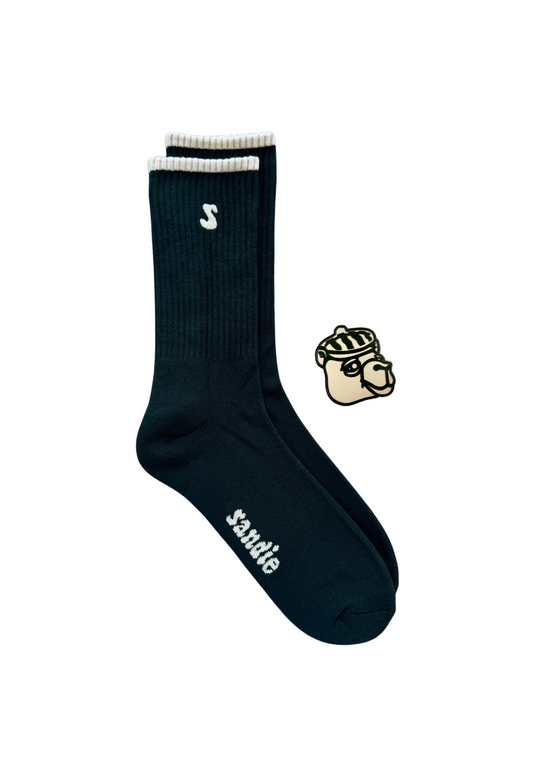 "SANDIE" BALL MARKER & GOLF SOCKS